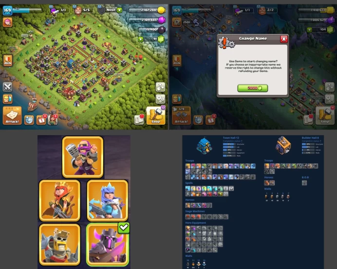 ■TH:12 (+55%) ■Heroes: K34 Q46 P20 W20 ■Skins:5 ■SW:1000 ■BH:5 ■Full Access ■Instant Delivery ■A3795