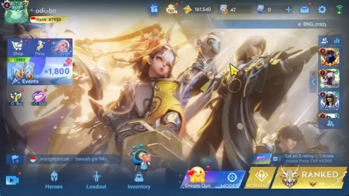 Hero 110 Skin 164|Limitd[Shangguan,Lam,Wukong],Full LNY24,Seiya Dharma,GM,3 Legend,3 Sanxingdui,Etc|Infinite|(HOK1741)