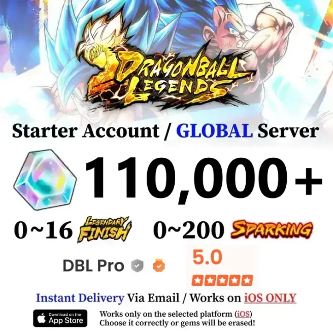 IOS 110,000+ Chrono Crystal Accounts - Automatic Delivery - Bandai ID Login