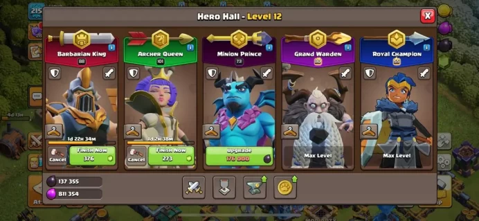 “New Year Offer – Limited Time” , SPECIAL TH 18 , 22500 GEMS , GOLD PASS , SKIN HERO , FULL EQUIPMENT MAX , (152)