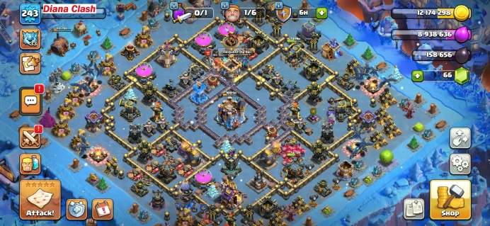 15% Christmas Discount-(TH18-XP243- Only 1 level left to max 4 heroes -79 max walls- (5 Epic gear level 26 -Lifetime warranty- with TH10 gift)