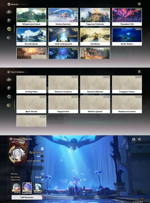 All Platform - EU - Union80 - 27 Charcter+15 5'Star - 13 Weapons 5'Star - Phrolova - Camellya - Carlotta - Cartethyia - Ciaccona - Code872