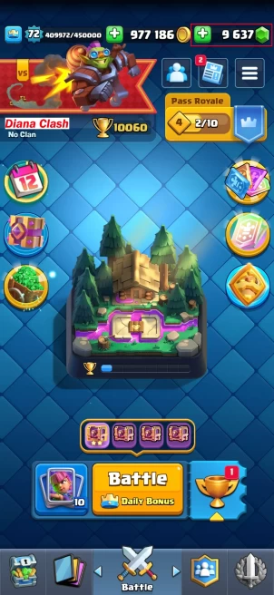 15% Christmas Discount-level 72-KT 16-14EVO-9K Gems-222 Emotes-8 Max Cards Level 16-48 Cards Level 15-111 Cards Level 14- Ranking 1712-
