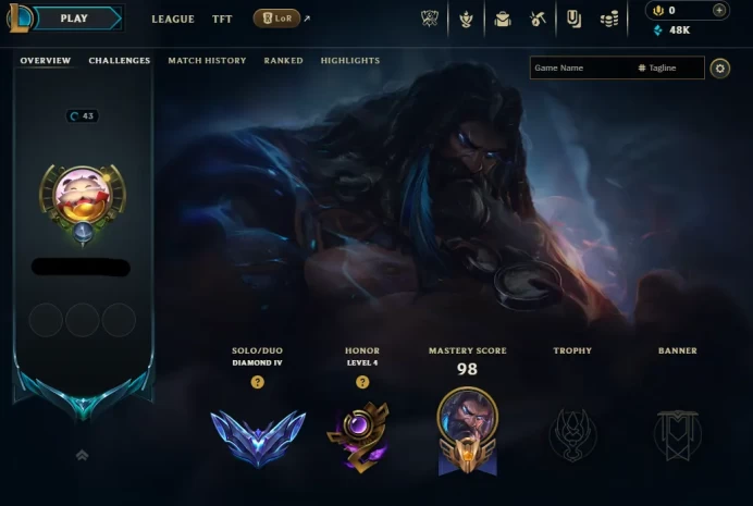 EUW // HANDMADE // DIAMOND 4 // 10-20K BLUE ESSENCE // 56 WINRATE // 20-100 CHAMPS // 0-8 SKINS // FULL ACCESS // MAIL CHANGEABLE
