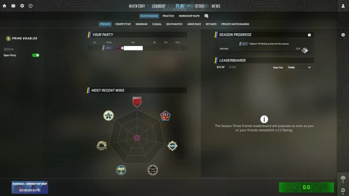[ID:137386][PRIME][PREMIER MODE AVAILABLE][VERY RARE] UN (UNRANKED || 0 MM || 16 HOURS || MEDALS)