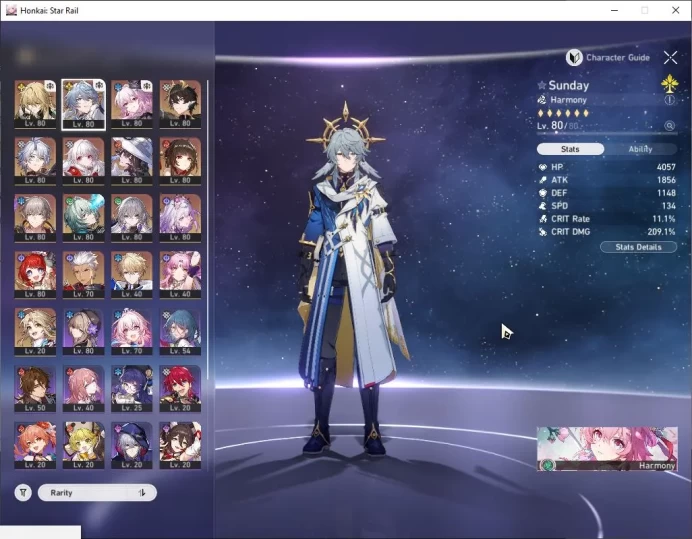 ASIA|TL 70| 11 Limit|[EverNight,The Dahlia,Castorice]+Sign Phainon,Sunday,Dante,Etc|MC Male|Amphoreus|TakeMail|CheckSS(HSR4993)