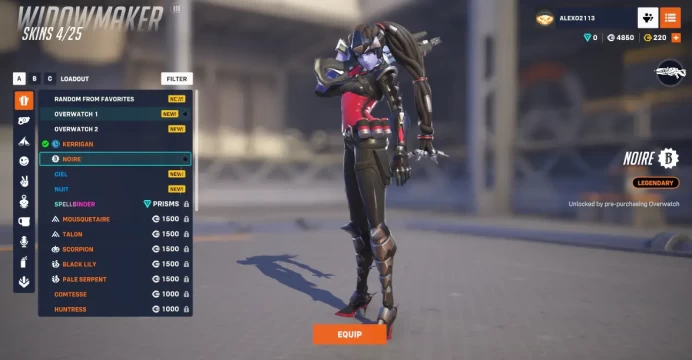 WIDOIWMAKER / NOIRE / Overwatch 2 / Full Mail Access / see the picture / Please Read Description / lkane