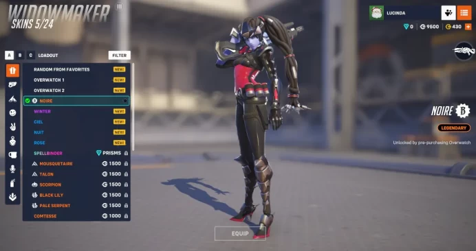 WIDOIWMAKER / NOIRE / 3 Golden Weapons / Overwatch 2 / Full Mail Access / see the picture / Please Read Description / LeeKa