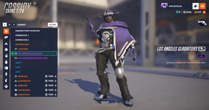 LOS ANGELES GLADIATORS/LOS ANGELES GLADIATORS AWAY/1 Golden Weapons/Overwatch 2/Full Mail Access/see the picture/Please Read Description / jggux