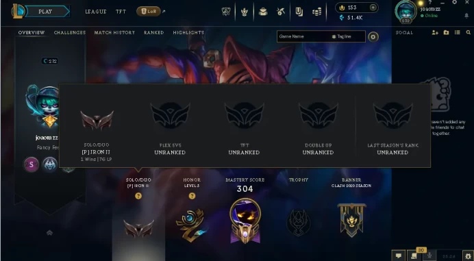 EUW / IRON 2(76LP) / 104 Champ / 50 Good Skins(1 Ultimate, 1 Mythic, 4 Legendary, 27 Epic) / 51.4K BE / S10 ACC / HANDMADE /FULL ACCES /CHEAP