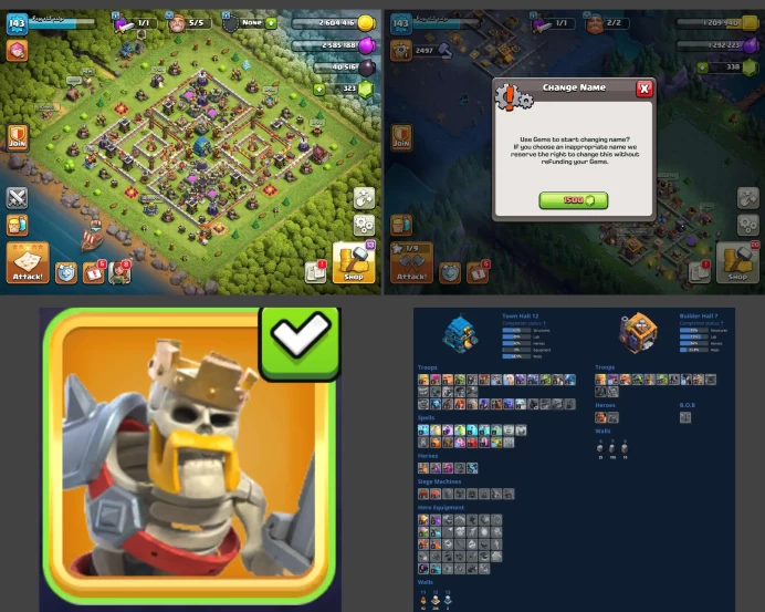 ■TH:12 (+50%) ■Heroes: K48 Q50 P20 W17 ■Skins:1 ■SW:1270 ■BH:7 ■Full Access ■Instant Delivery ■A3868