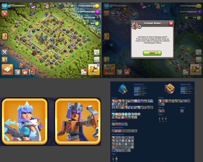 ■TH:12 (+60%) ■Heroes: K48 Q53 P30 W23 ■Skins:2 ■SW:1438 ■BH:6 ■Full Access ■Instant Delivery ■A3928