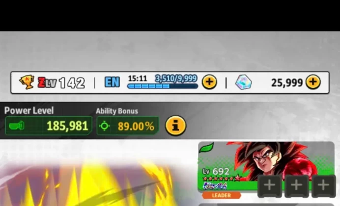 B8-Android-26.000 Chrono Crytal+New UL SS4 Goku Full Red Star+Soul+Event Farm CC