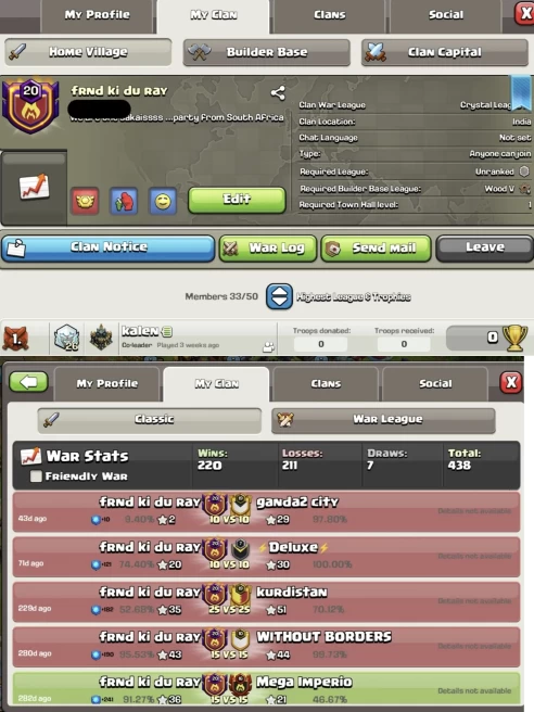 Clan level 20 / Capital 10 / Very Cheap