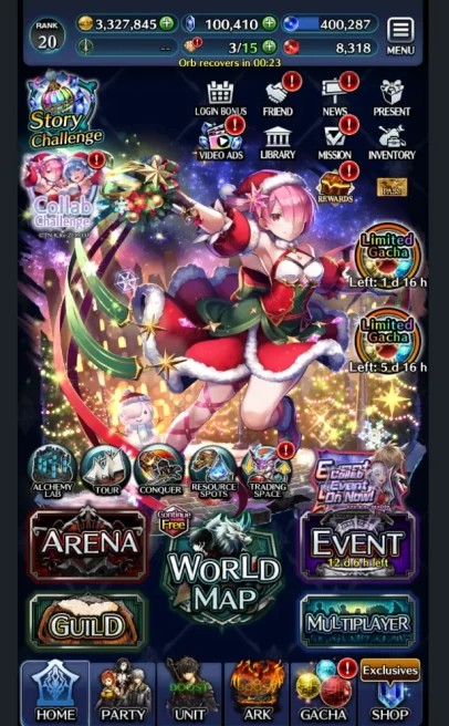Global|Rank 20| 100k Crystal + Collab Re:Zero + Other Units|Many Resource|Code Only|Check SS(LC801)