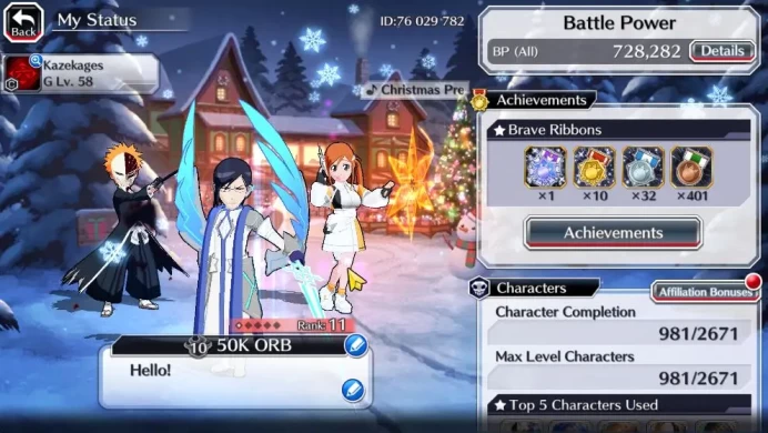 [GLOBAL]50K Orb|Rukia 10th Anniv,BTW Christmas(Noel Osushi,Ninny Osushi),Byakuya Renewed,Crescent(Ulquiorra,Ichigo),Etc| BBS2083