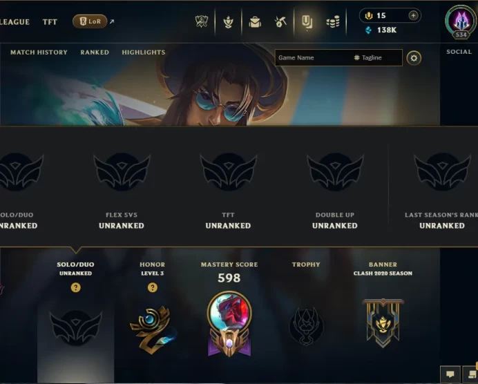 LAN(TRANSFERABLE) EMAIL CHANGEABLE 534 LVL ALL CHAMPIONS 134KBE 221 SKINS 6 VICTORIOUS PRESTIGE TEEMO LAST PLAY 2024