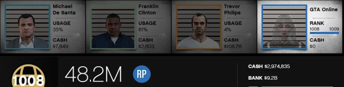 [Rockstar PC ONLY] 1008 LVL / 9,1 BILLION MONEY $ ID:2586