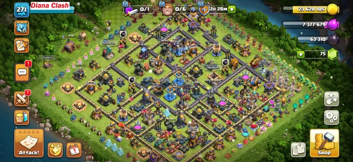 TH18-XP271-(Defensive Buildings Max-10 Epic Equipment Max-5 Hero Max-116 Wall Max Excellent Durchin) -Lifetime Warranty-Immediate Delivery