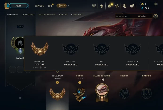EUW G4- 86WR-60K B.E- HIGH MMR- HIGH LP GAIN- CHEAP SAFETY