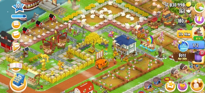 [Code 8603] Level 101 / 4200 Barn + 2200 Silo / Rare Decorations / Very Cheap