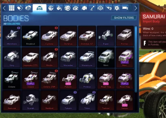 STOCK868 //Fennec Dominus Black Standard Boost Samurai Octane Breakout Apollo Imperator DT Infinium (K)