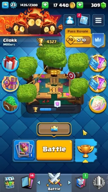 Lvl 23|Trophy 4327|KTL 9|Limited Skin|Card 77|1 EVO,4 Legend,18 Epic,27 Rare,27 Common|TakeEmail(CR1091)