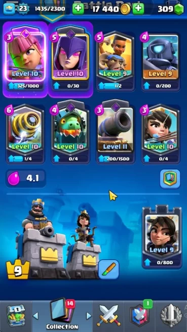 Lvl 23|Trophy 4327|KTL 9|Limited Skin|Card 77|1 EVO,4 Legend,18 Epic,27 Rare,27 Common|TakeEmail(CR1091)