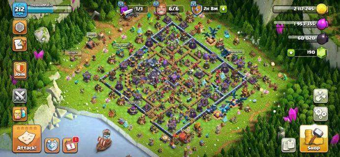 TH 15 Full Max, 9 Equipment Epic, Defense Max, 6 Hero Skin, 200 League Medal, Magic item