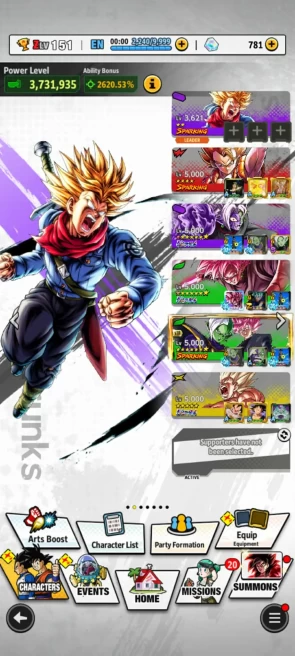 ANDROID+IOS- UL Zamasu 8S+UL Rose Goku Black 8S+UL Goku Namek+ LF GohanTrunk 8s+Android 18+Vegito+Goku Black+ Good Equipment (D63)