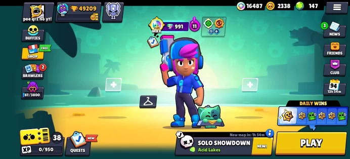 [Code 8621] Level 160 / 49k Trophy + Shelly Star / 189 Skins / Very Cheap