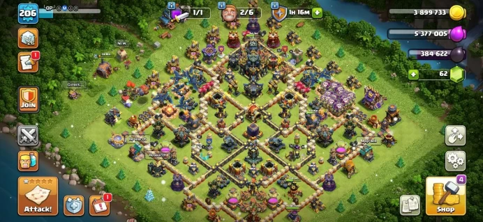 TH 17 Max, 8 Equipment Epic, Defense Max, Wall Max, Hero High Level, Magic Items