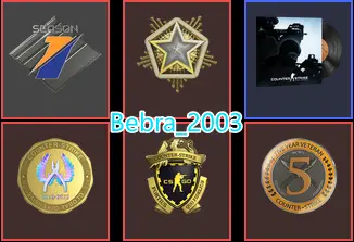 CS2 Prime 262 hours+5Medals(Premier Season One Medal/2024 Service Medal/5Y/Loyalty Badge/Global Offensive Badge)