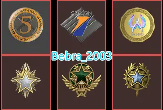 CS2 Prime 1365 hours+6Medals(2020-2021-2023 Service Medal/5Y/Premier Season One Medal/Global Offensive Badge)