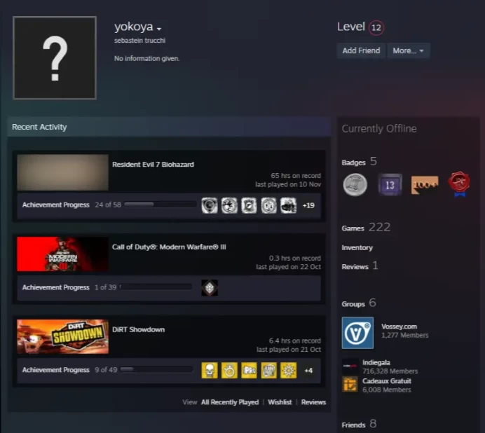 Steam Paid games-222 Game for 2050$-CS2 Prime+4Medals(10Y/5Y/Loyalty Badge/Global Offensive Badge)+Profile link
