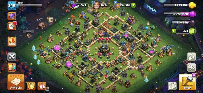 TH 17 Full Max, 7 Equipment Epic, Defense Max, Wall Max, Hero Max, 11 Hero Skin, Almost Max, Magic Items