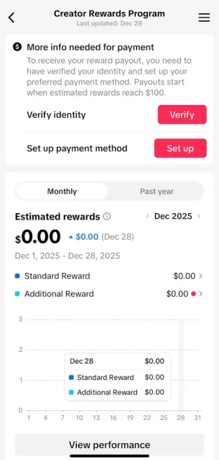 Instanly Delivery/ Monetized 16K Followers+203K Likes Account/ Creator Rewards Program Activated/ Live Stream/ Full Access
