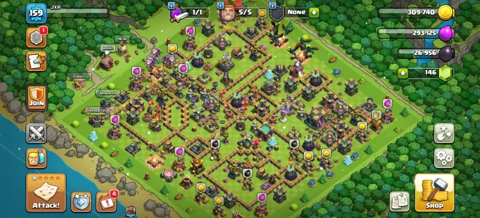 [Code 8659] Th14 XP 159 / Wall Max + Good Heros / Skin Legendary / Very Cheap