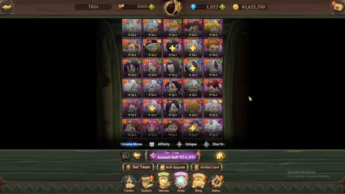 Global | 924k CC | Ch 5 | Starter | 1 LR + 4 UR + 1007 Gems | Elizabeth, Mael, Escanor, EliMeli, KDiane | Code Only | (SDS3004)
