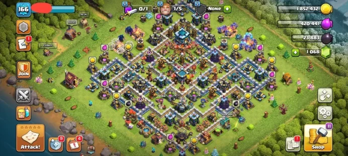 TH14 | Level 166 -[ BK 55-AQ 60-MP 43-GW 29- RC 17 ]- Gem 1068--Code 6253--Secure account