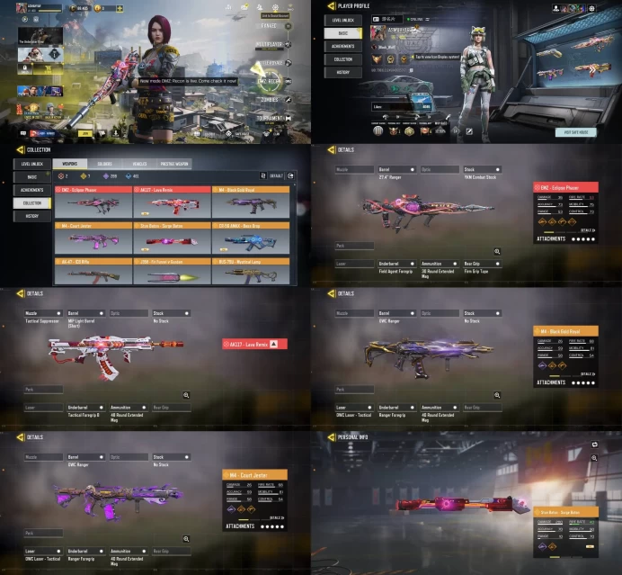 ◉ 2 Mythic gun * 7Legendary Guns * Level 400*UID 7303121245843685377 *Activision Save * 288 Epic Guns* 129 Epic Characters * check pics