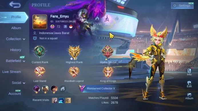 Hero 131 Skin 230|Floryn Sanrio|Odette LBox|2 Zodiac [Lunox,Selena],Joy Champion,2 LB,3 Blazing Etc|Take Email|CheckSS(MLBB1867)
