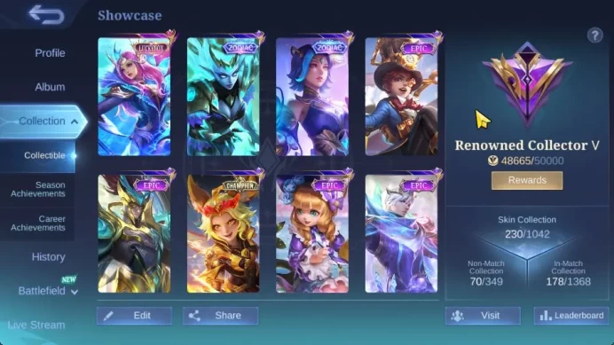 Hero 131 Skin 230|Floryn Sanrio|Odette LBox|2 Zodiac [Lunox,Selena],Joy Champion,2 LB,3 Blazing Etc|Take Email|CheckSS(MLBB1867)