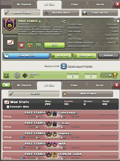 Clan level 22 / Capital 10 / Very Cheap