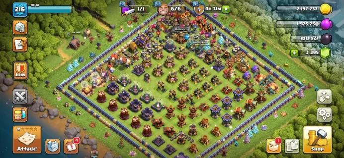TH 16 Full Max, 11 Equipment Epic, 1000 League Medal, Defense Max, Wall Max, 3400 Gem, 10 Hero Skin, Magic item, Hero High Level