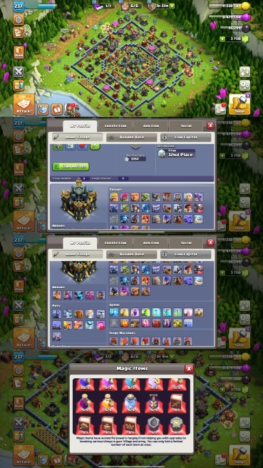 AR112- TH17 Near Max | XP 237 | BK73 AQ100 MP75 GW75 RC50| 3 Hero Max | +3750 Gems | Strong Equipment | 100% Secure SCID | iOS & Android