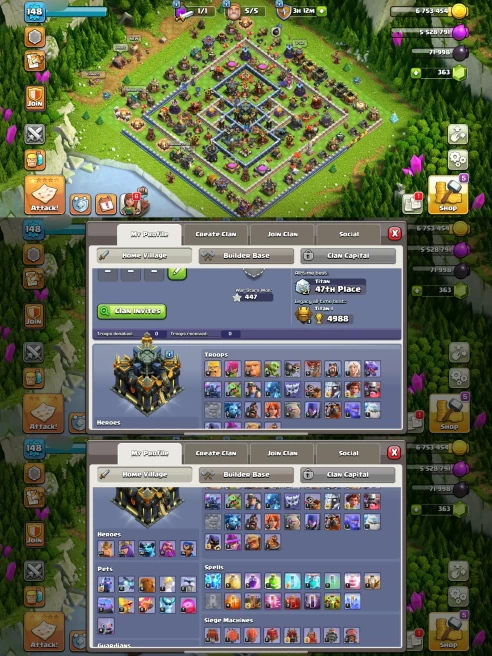 AR116- TH17 Near Max | XP 148 | BK21 AQ24 MP32 GW9 RC15 | +363 Gems | Heroes Skins & Strong Equipment | 100% Secure SCID | iOS & Android