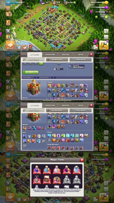 AR118- TH16 Near Max | XP 214 | BK89 AQ94 MP56 GW66 RC45 | +1073 Gems & Strong Equipment | 100% Secure SCID | iOS & Android