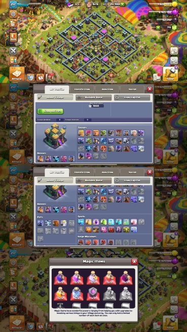 AR120- TH14 Near Max | XP 217 | BK71 AQ75 MP46 GW50 RC25 | 500 NC & Strong Equipment | 100% Secure SCID | iOS & Android