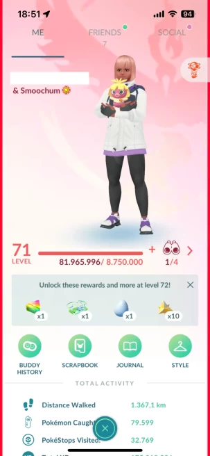 Level 71, 267 Shiny, 188 Legend, 143 IV 100, 7 Shiny Legend, 19 Shadow Legend